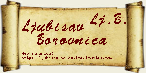 Ljubisav Borovnica vizit kartica